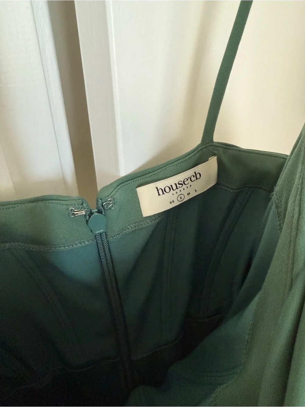 House of CB Emerald Green Ruched Maxi Dress - Picture 10 of 12